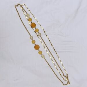 gold convertible necklace/chain waist belt